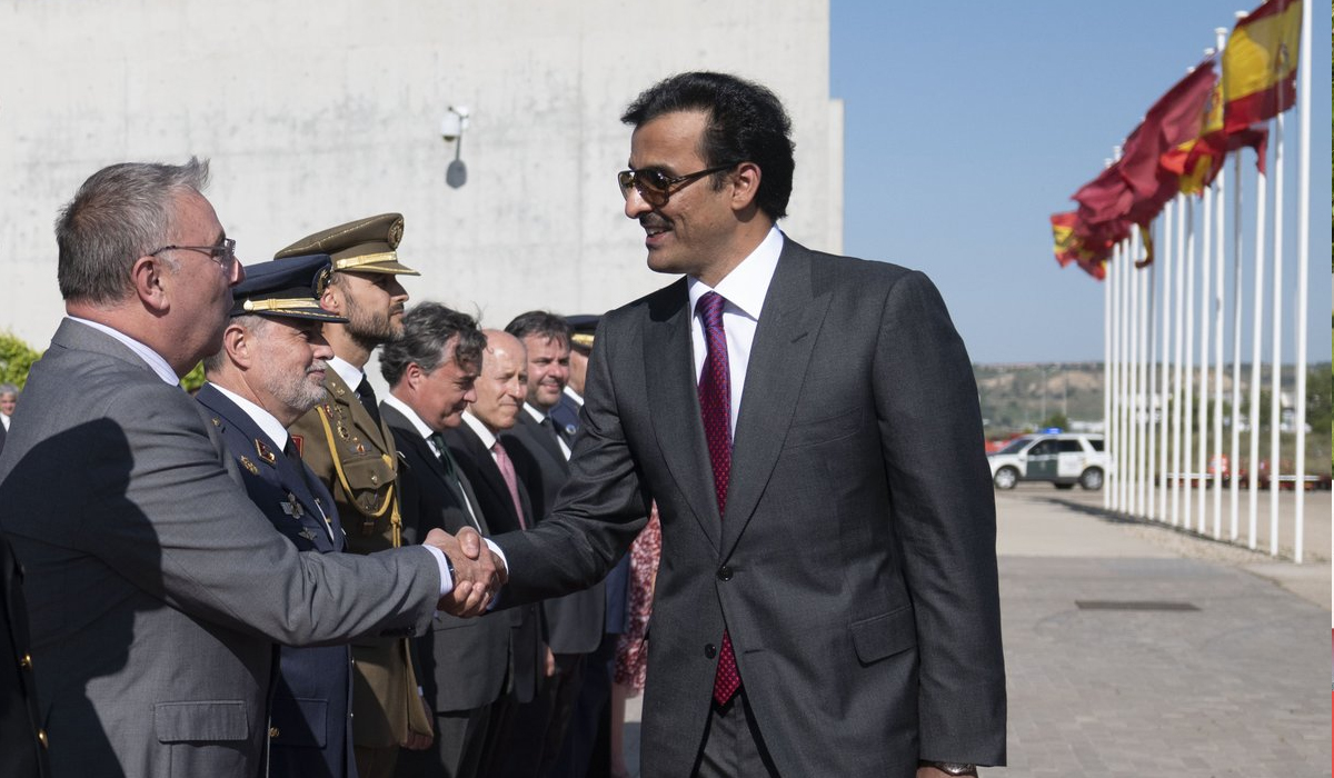 HH the Amir Arrives in Madrid